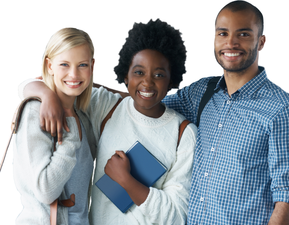 Happy, smiling, well-funded college students.